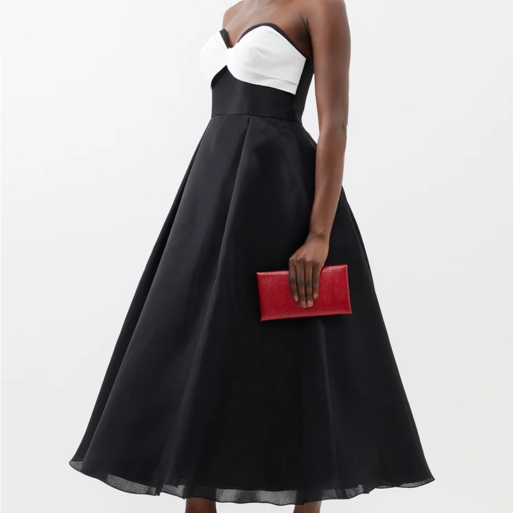 🖤SOLD🖤Carolina Herrera Sweetheart Neck Strapless Silk Faille Ballgown BLACK - Picture 5 of 17